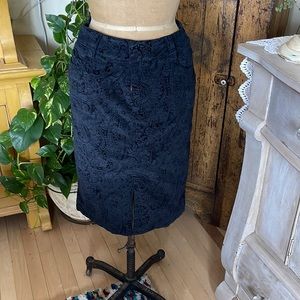 Black paisley skirt